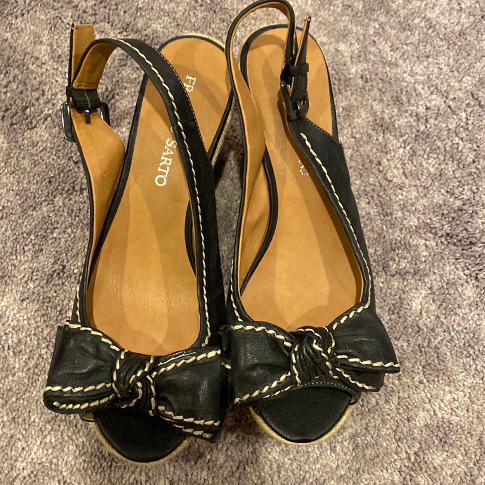 Franco Sarto Camilla slingback heel size 9 black